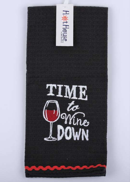 Tea towel 'Time to wine down" Code: T/T-GF/WIN/DOWN.